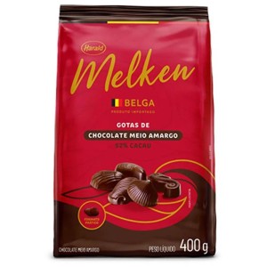 MELKEN CHOCOLATE M. AMARGO BELGA 400G - HARALD - KIN FESTAS