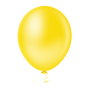 BALAO 05 REDONDO LISO AMARELO C/50 - KIN FESTAS