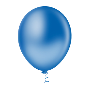 BALAO 05 REDONDO LISO AZUL ROYAL C/50 - KIN FESTAS