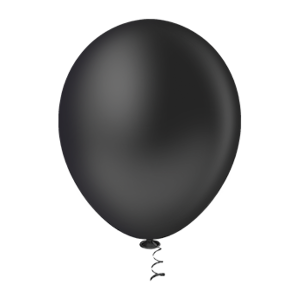 BALAO 05 REDONDO LISO PRETO C/50 - KIN FESTAS