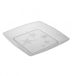 PRATO PEQUENO SQUARE C/10 PLASTILANIA KIN FESTAS