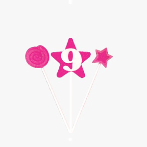 VELA ESTRELA SUPER ROSA Nº9 C/3 ALCHESTER