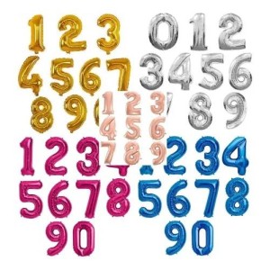 BALAO METALIZADO 40CM NUMERO – Kin Festas