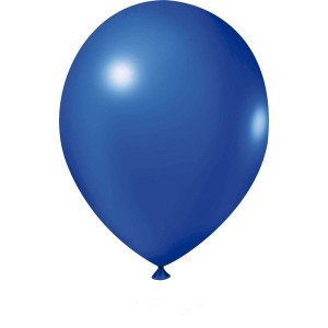 BALÃO LISO REDONDO 16 AZUL ESCURO COM 12 PIC-PIC