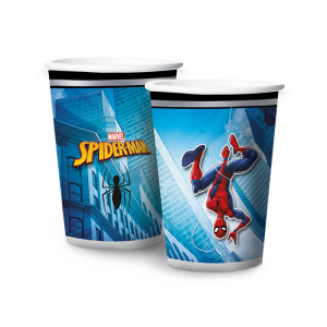 COPO PAPEL 180ML SPIDER MAN ANIMACAO COM 12 REGINA