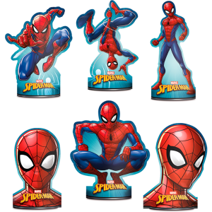 DECORACAO DE MESA SPIDER MAN ANIMACAO COM 6 REGINA