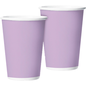 COPO PAPEL 180 ML FESTA COLORS PASTEL LILAS COM 8 REGINA