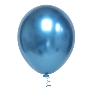 BALÃO 10 LÁTEX LISO REDONDO AZUL PLATINO  - KIN FESTAS