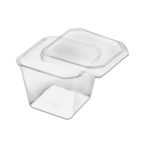 POTE QUADRADO COM TAMPA 250ML COM 20 REF.8466 PRAFESTA