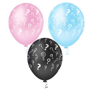 Balão de Festa Látex 10 Decorado Revelação Sortido – 25 Unidades - Balões Pic Pic - Kin Festas