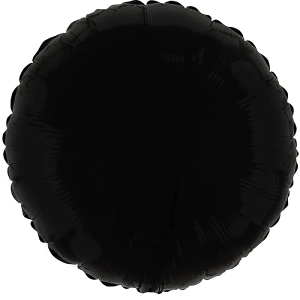 Balão Metalizado Redondo Preto 20” – Kin Festas