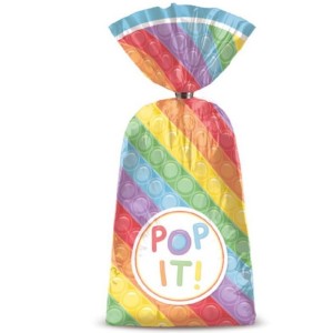 SACOLA PLASTICA SURPRESA COM 8 POP IT JUNCO