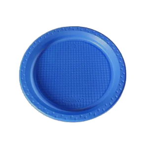 PRATO DESCARTÁVEL RASO 15CM AZUL ESCURO C/10- PLATEX - KIN FESTAS