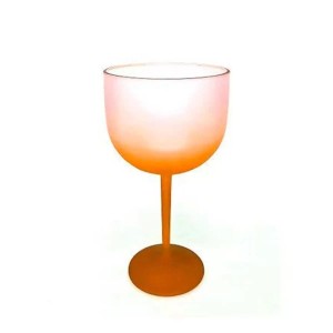 TAÇA GIN DEGRADEE LARANJA FLUORESCENTE  MAR PLASTICOS