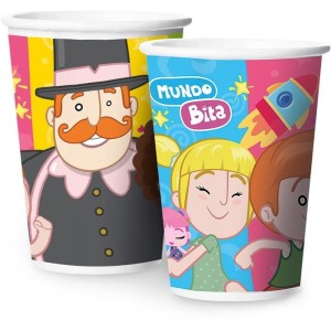 COPO PAPEL 180ML MUNDO BITA 2 COM 12 REGINA