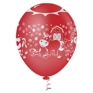 BALÃO 10 COM 25 UNIDADES DECORAÇÃO FAZENDINHA SORTIDA PIC PIC