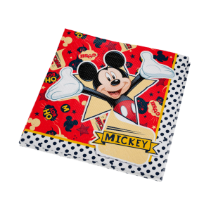 GUARDANAPO FOLHA DUPLA 25X25CM MICKEY CLÁSSICO C/16 - KIN FESTAS