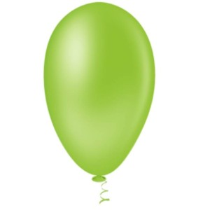 Balão de Festa Látex 07 Liso Verde Limão - 50 Unidades - Balões Pic Pic - Kin Festas
