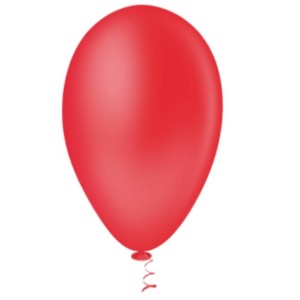 Balão de Festa Látex 07 Liso Vermelho - 50 Unidades - Balões Pic Pic - Kin Festas