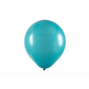 BALÃO 09 LÁTEX LISO REDONDO AZUL TURQUESA C/50 - KIN FESTAS