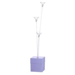 CAIXA PEGA BALÃO COM 3 HASTES LILAS CANDY - KIN FESTAS