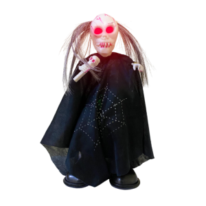 BONECA CAVEIRA MALUCA COM MOVIMENTOS E SOM - KIN FESTAS