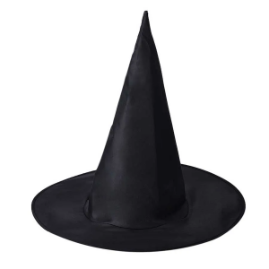 CHAPÉU DE BRUXA LISO PRETO HALLOWEEN - KIN FESTAS
