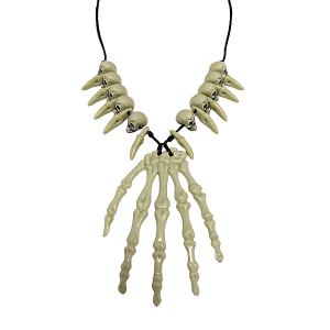 COLAR ESQUELETO OSSOS HALLOWEEN - KIN FESTAS