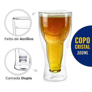 COPO CRISTAL GARRAFA INVERTIDA 300ML