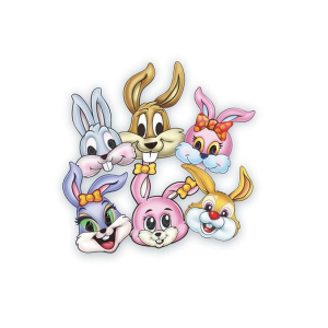 Kit 6 Unid. - Máscara Coelho grande