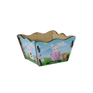 CACHEPOT PORTA OVOS PEQ - COELHOS