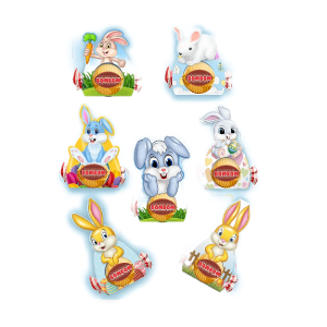 KIT 07 UNID. - PORTA BOMBOM COELHO