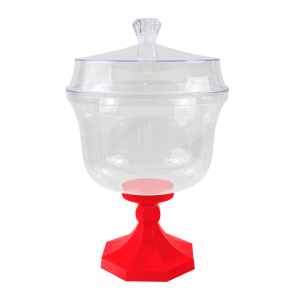 TAÇA DUBAI VERMELHA 1,5 C/TAMPA