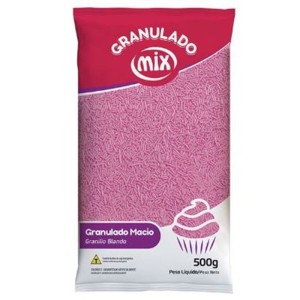 CONFEITO GRANULADO MACIO ROSA 500G MIX