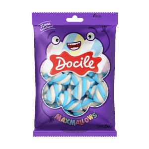 MARSHMALLOW TWIST AZUL E BRANCO  BAUNILHA 250G - DOCILE