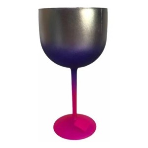 TAÇA GIN DEGRADE ROXA/PINK/PRATA - KIN FESTAS